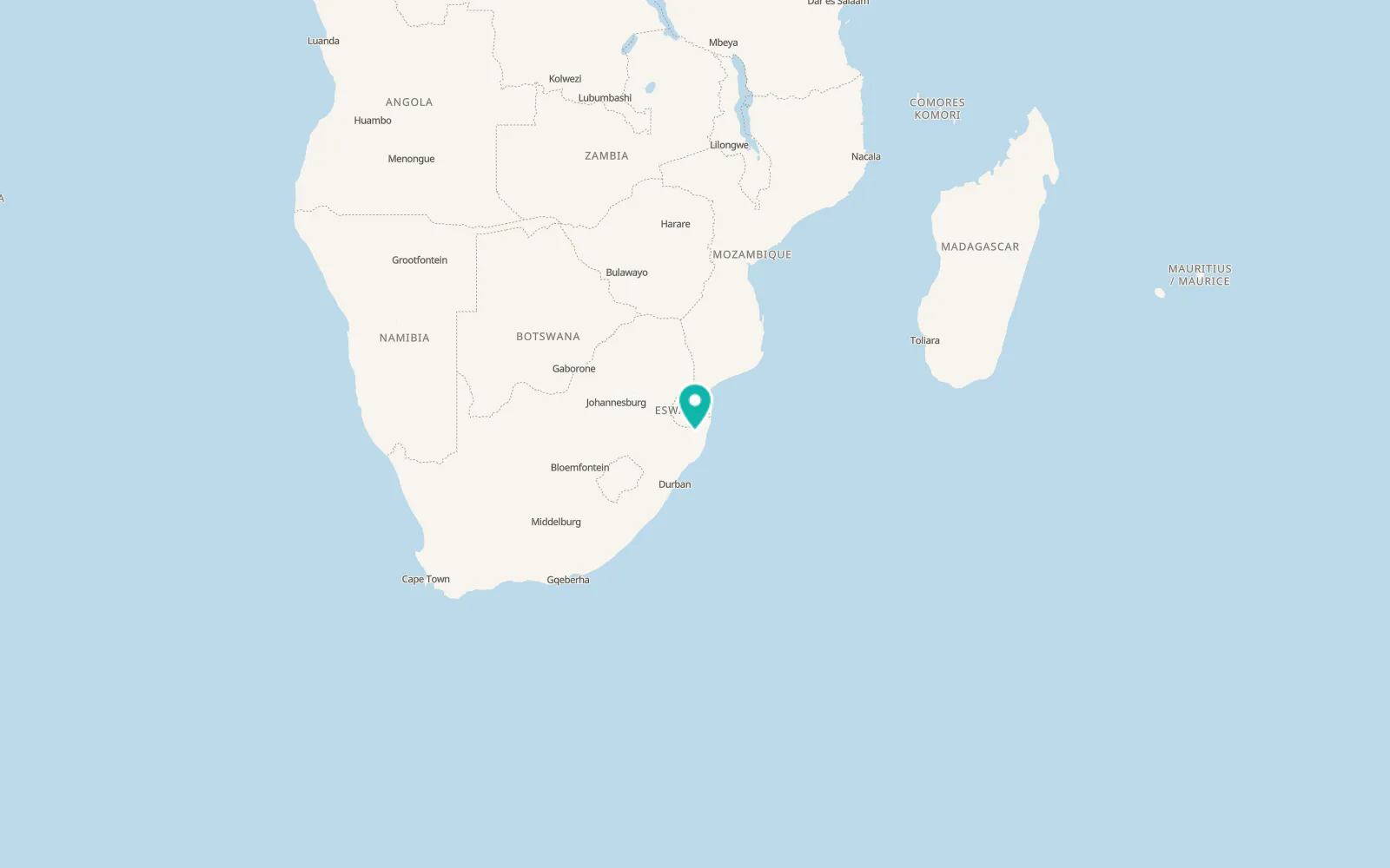 Map of eMkhuze