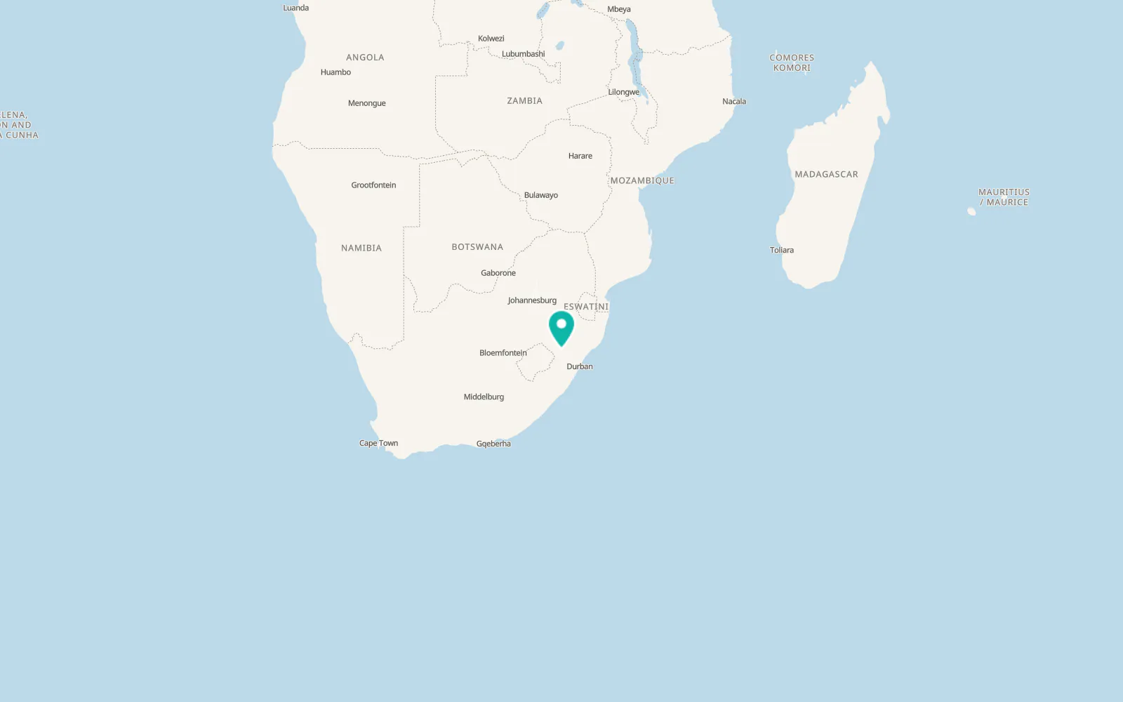 Map of Estcourt