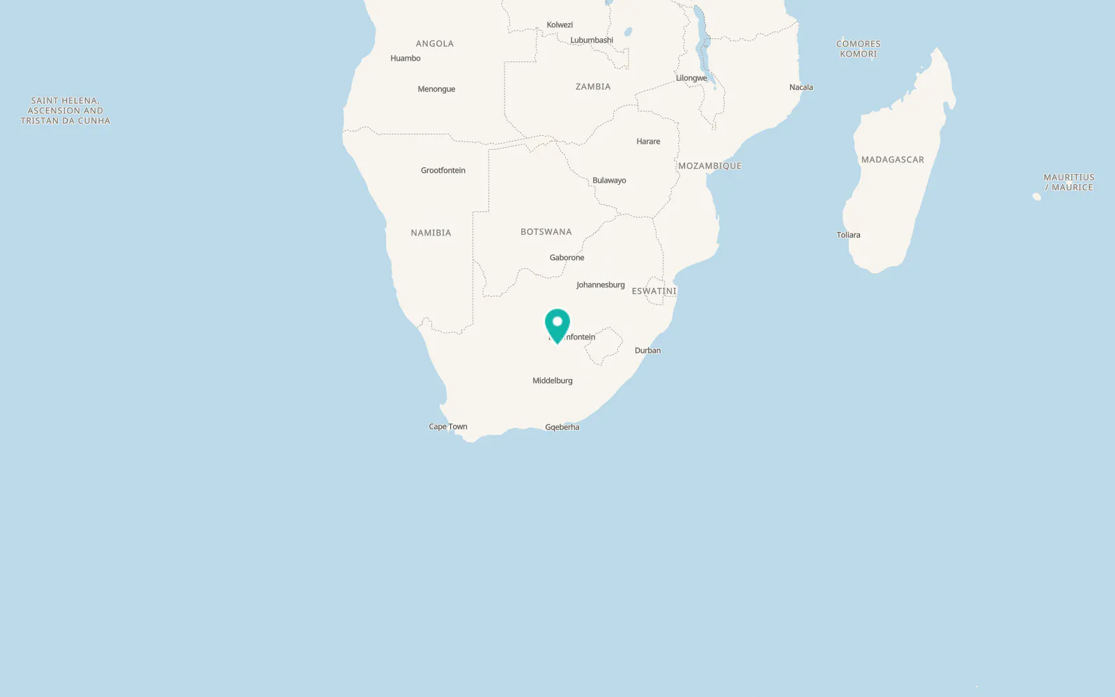 Map of Fauresmith