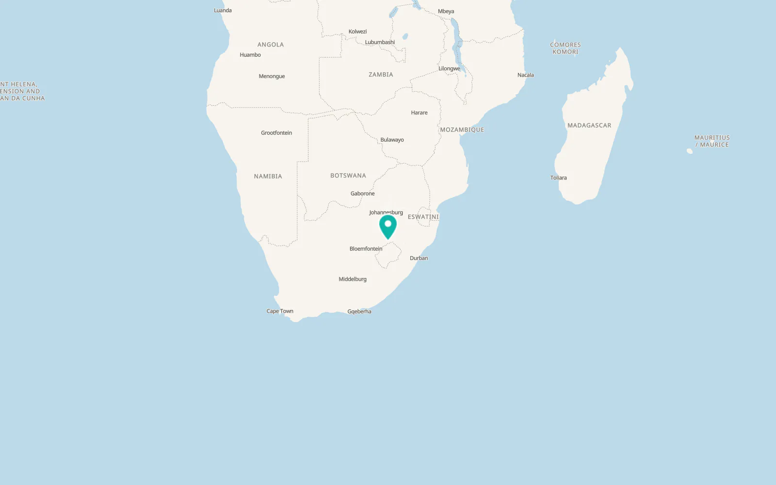 Map of Fouriesburg