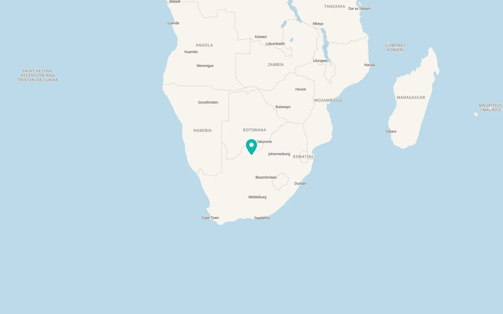 Map of Ganyesa