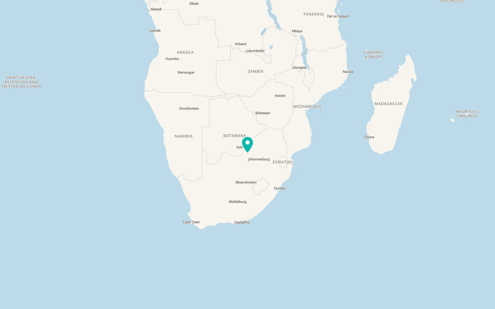 Map of Groot-Marico