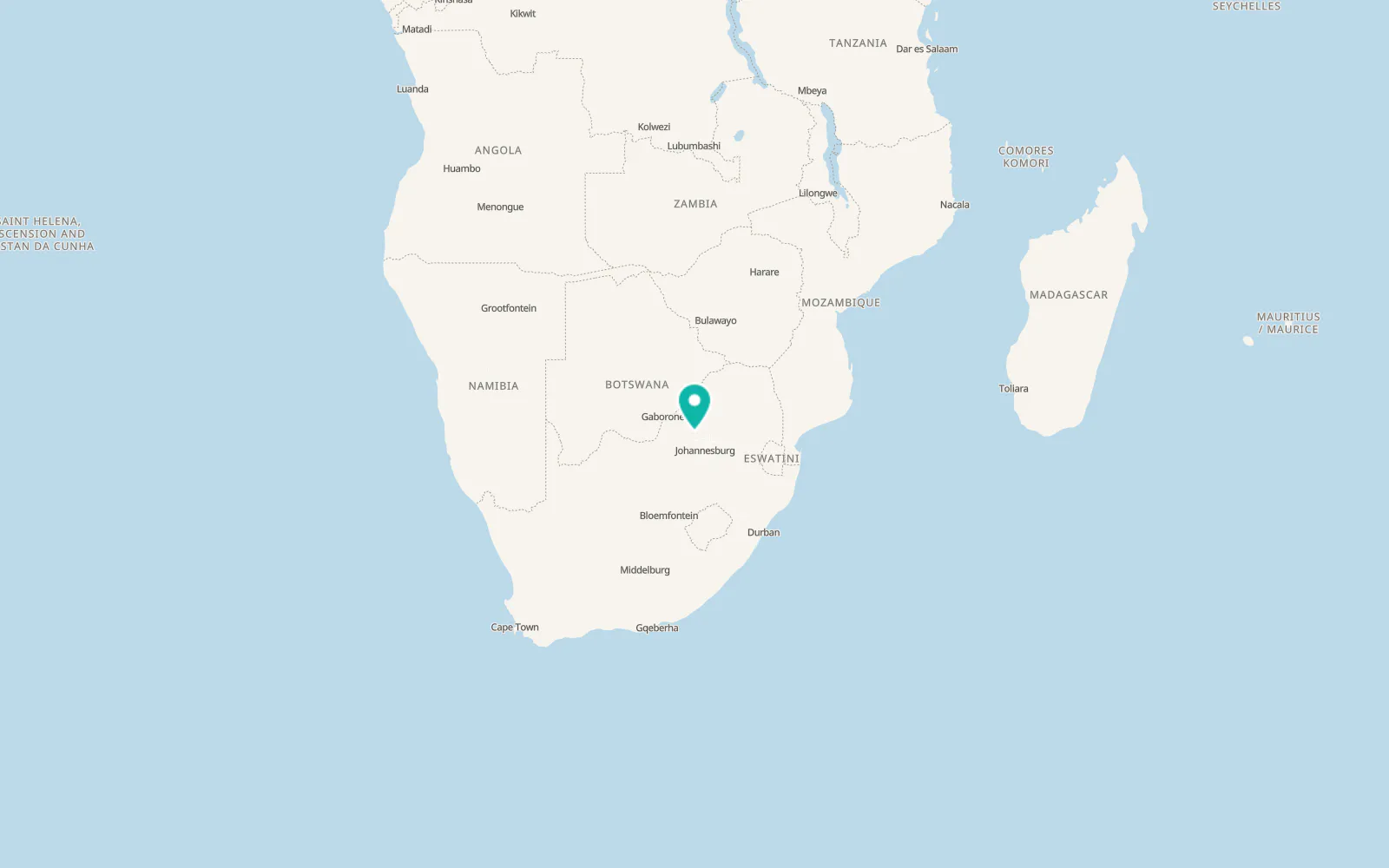Map of Hartbeestfontein-A
