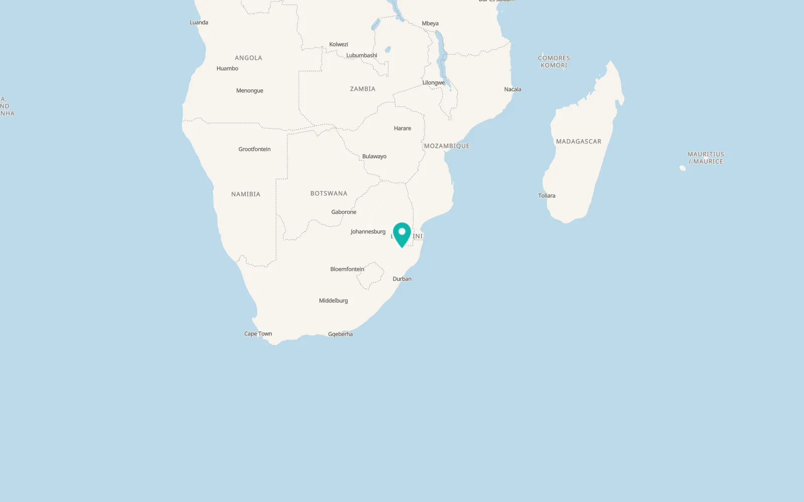 Map of Hlobane