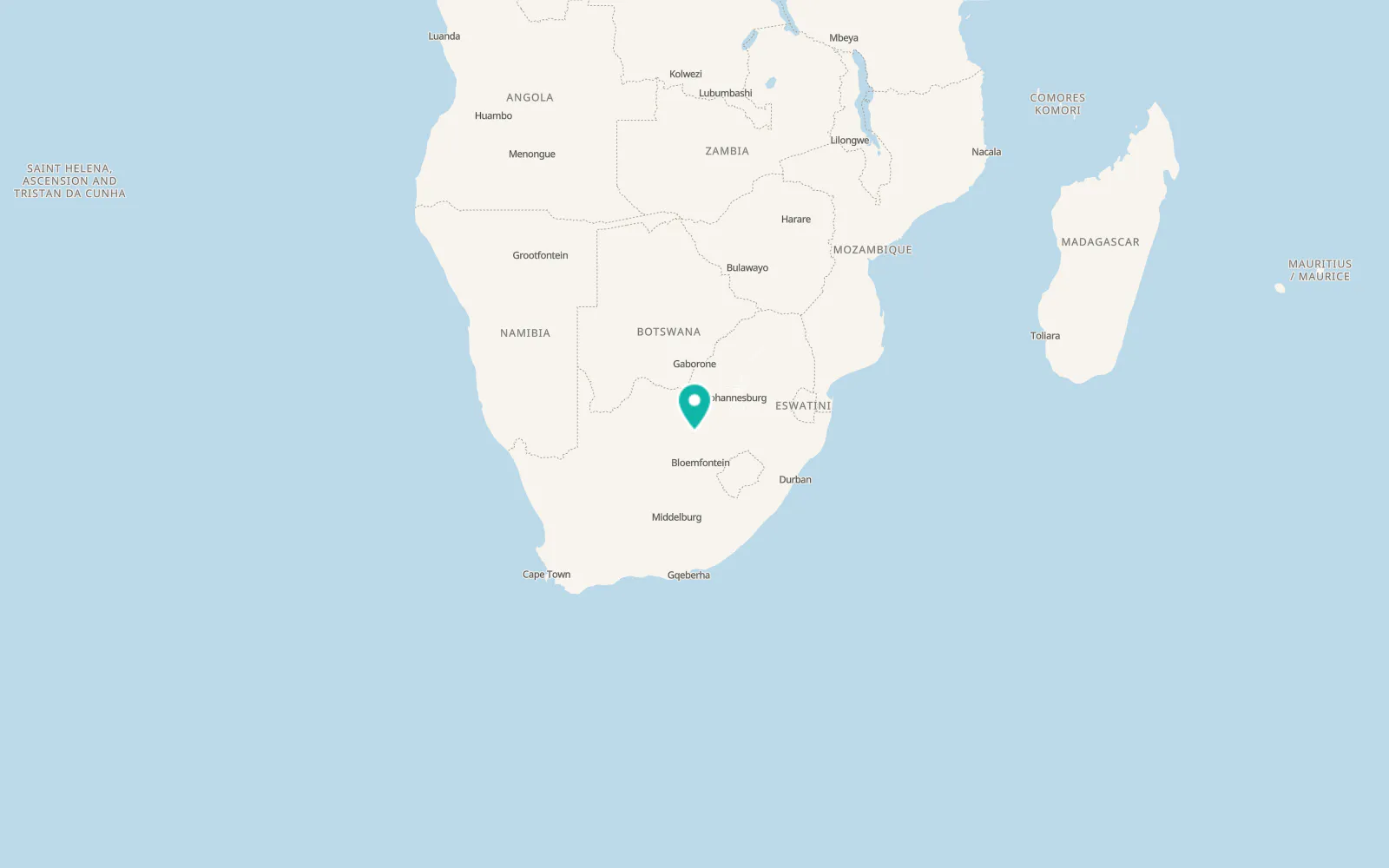 Map of Hoopstad