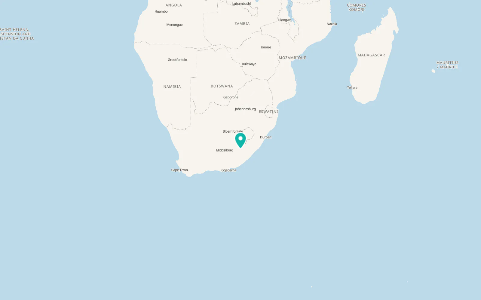 Map of Indwe