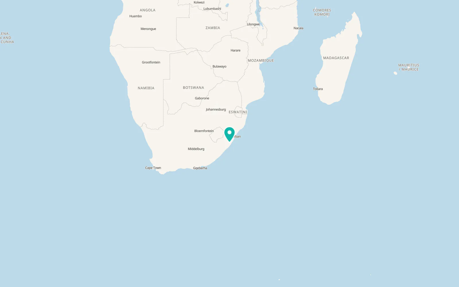 Map of Izingolweni
