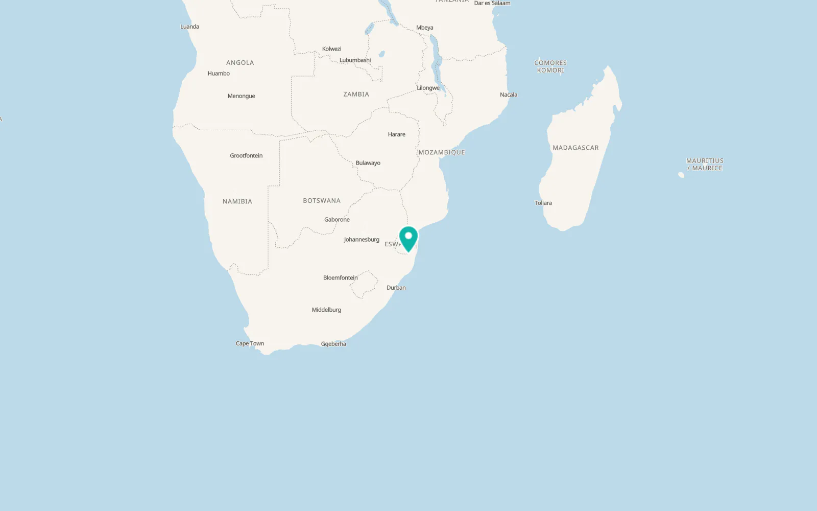 Map of Jozini
