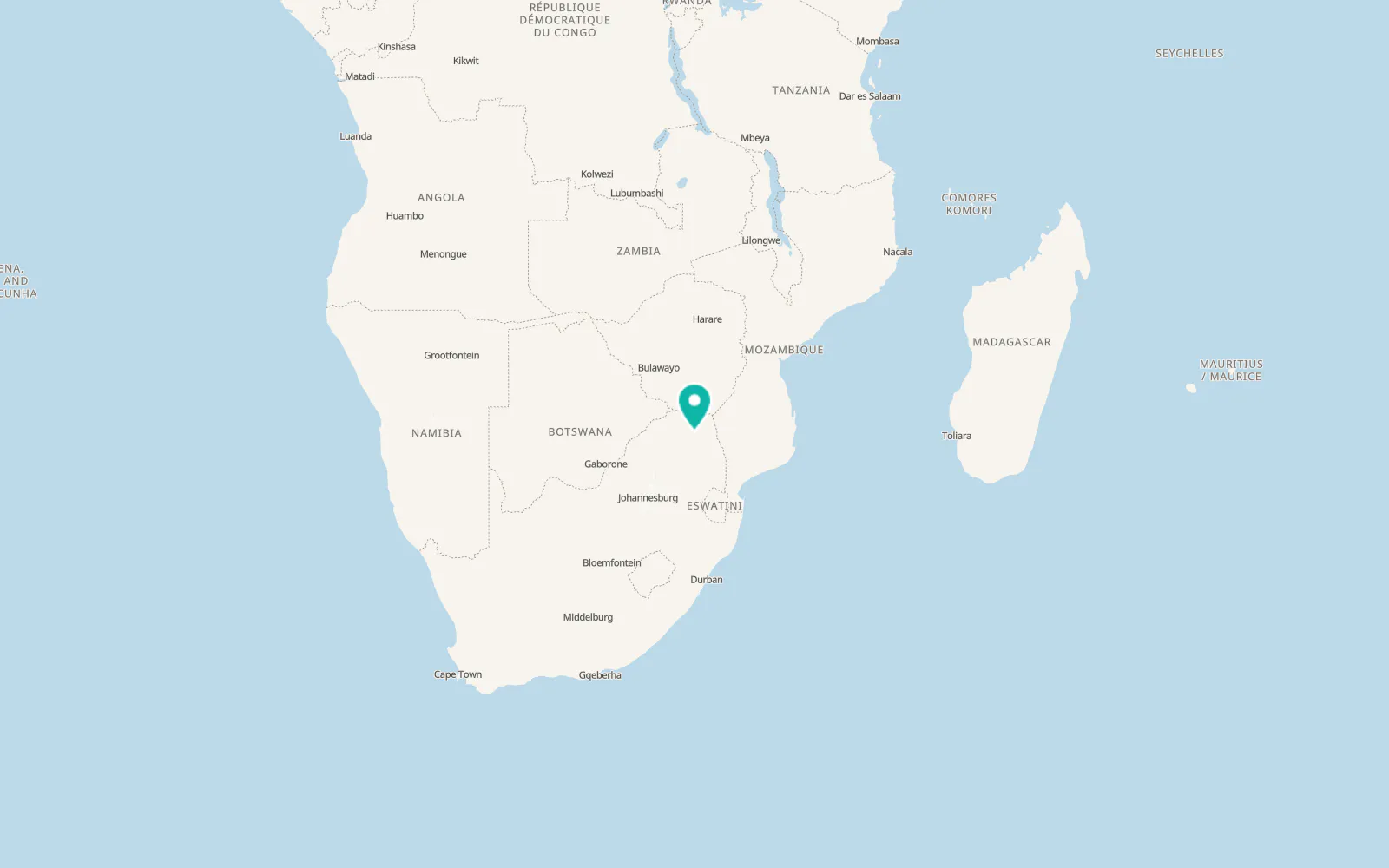 Map of KaNdengeza