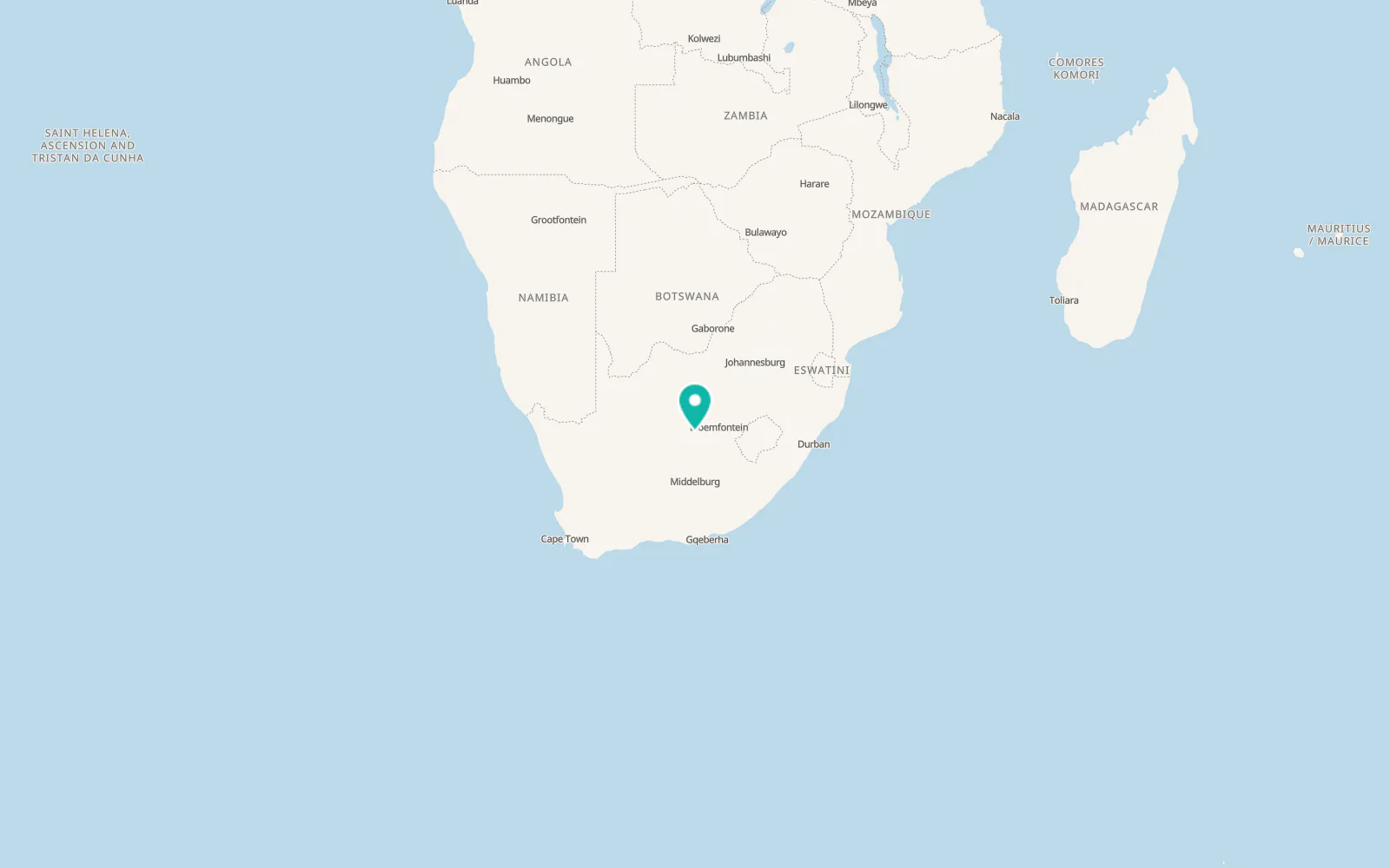 Map of Koffiefontein