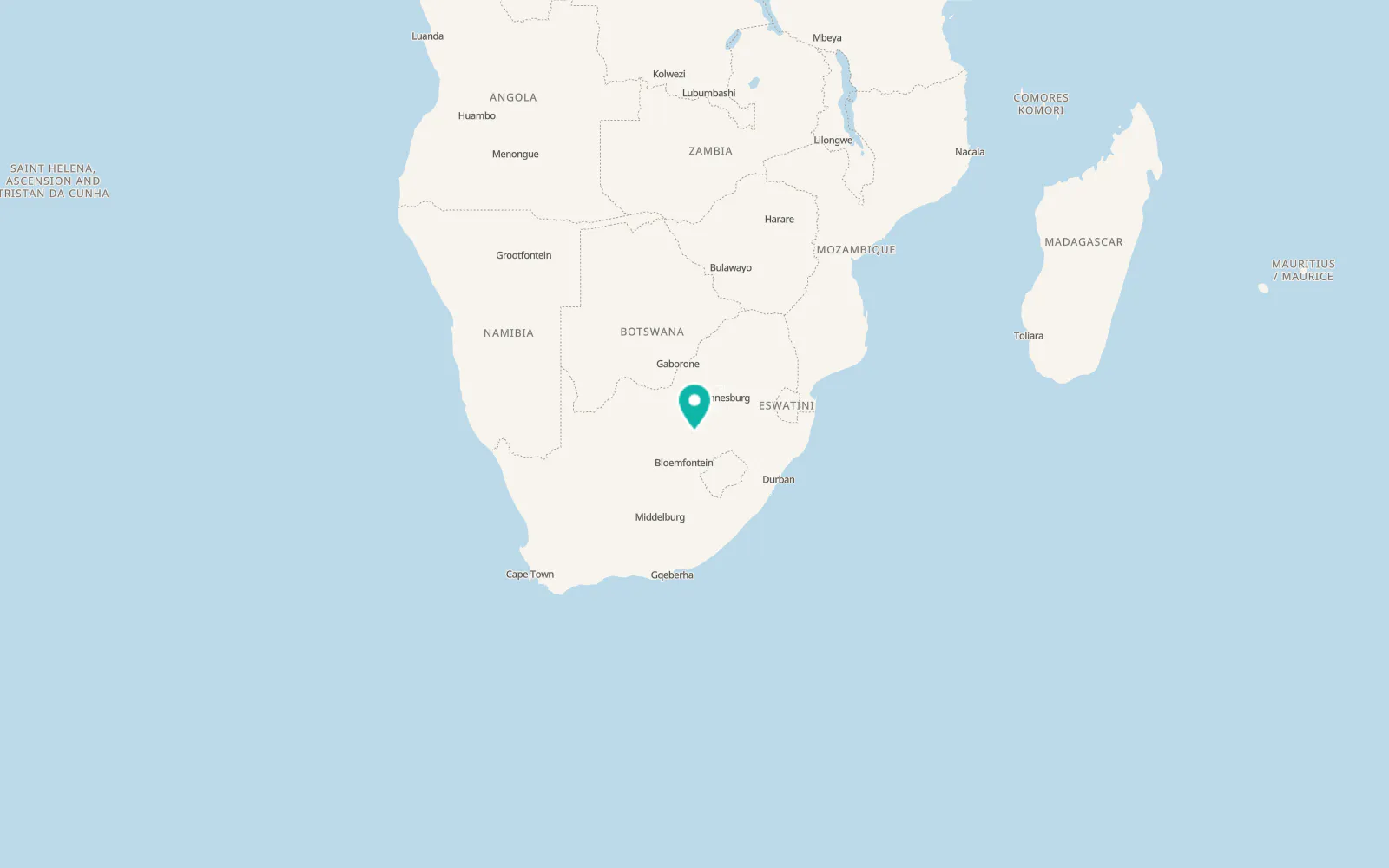 Map of Kutloanong