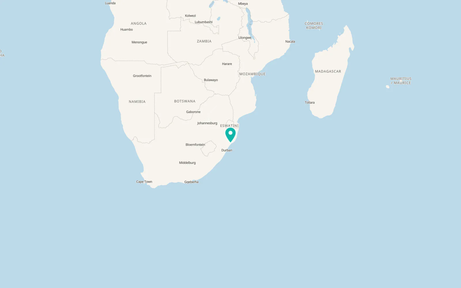 Map of KwaGingindlovu