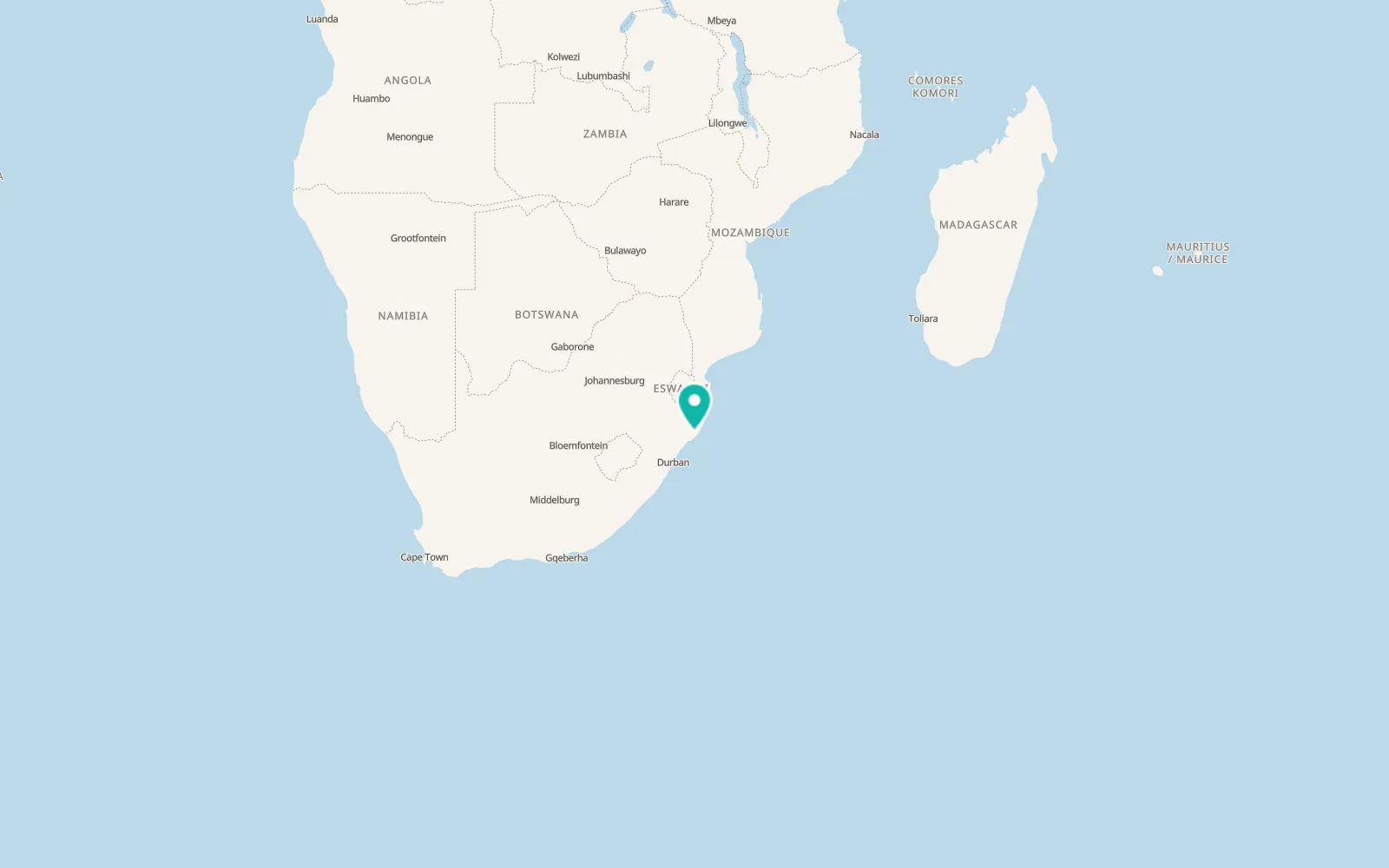 Map of KwaMbonambi
