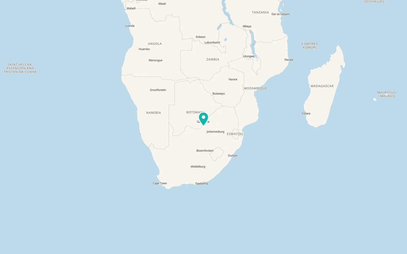 Map of Lehurutshe