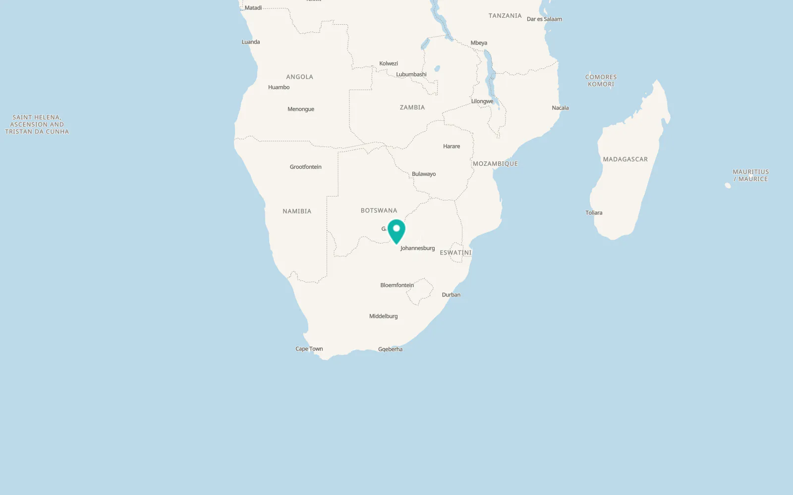 Map of Lichtenburg