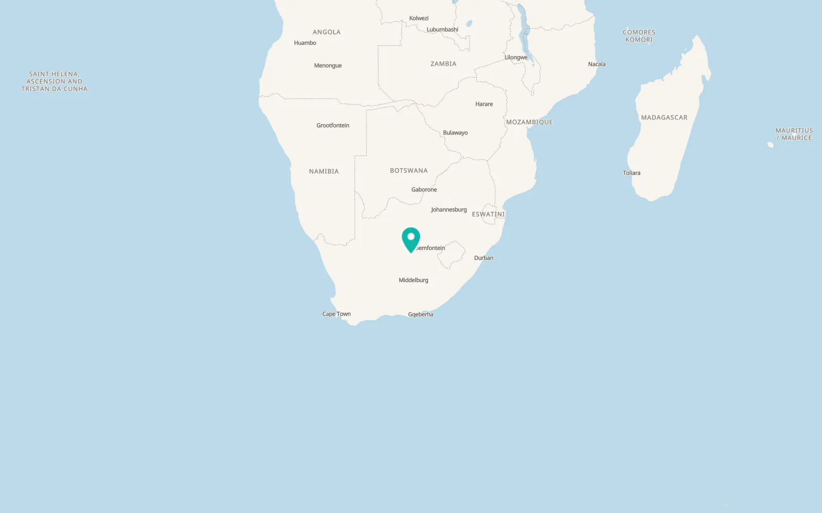 Map of Luckhoff