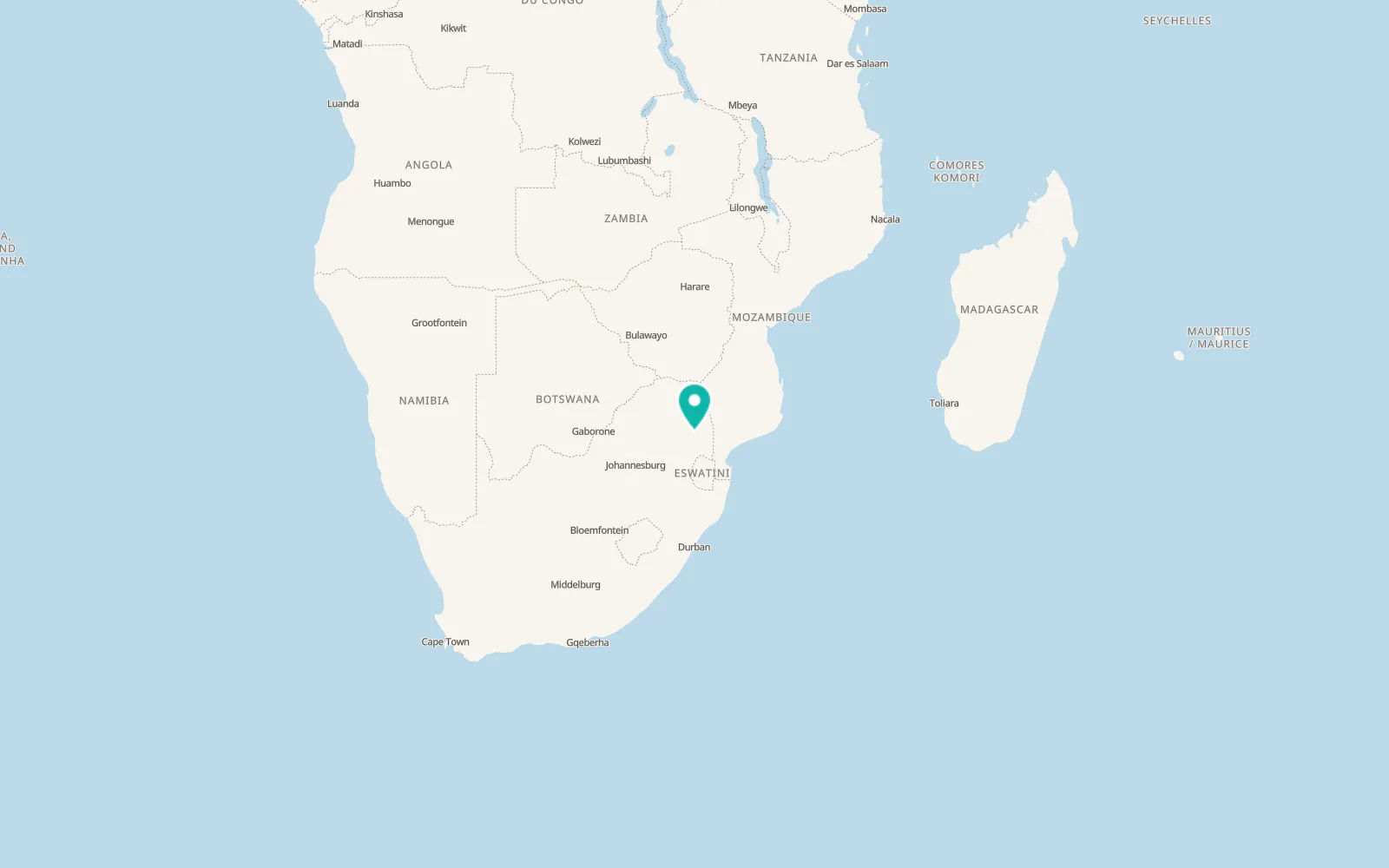 Map of Madyembeni