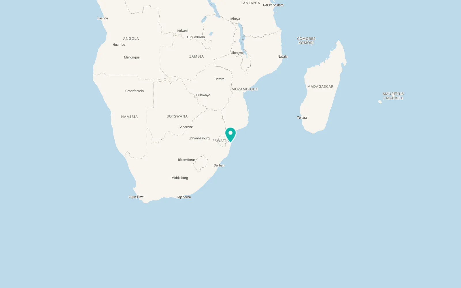 Map of Manguzi