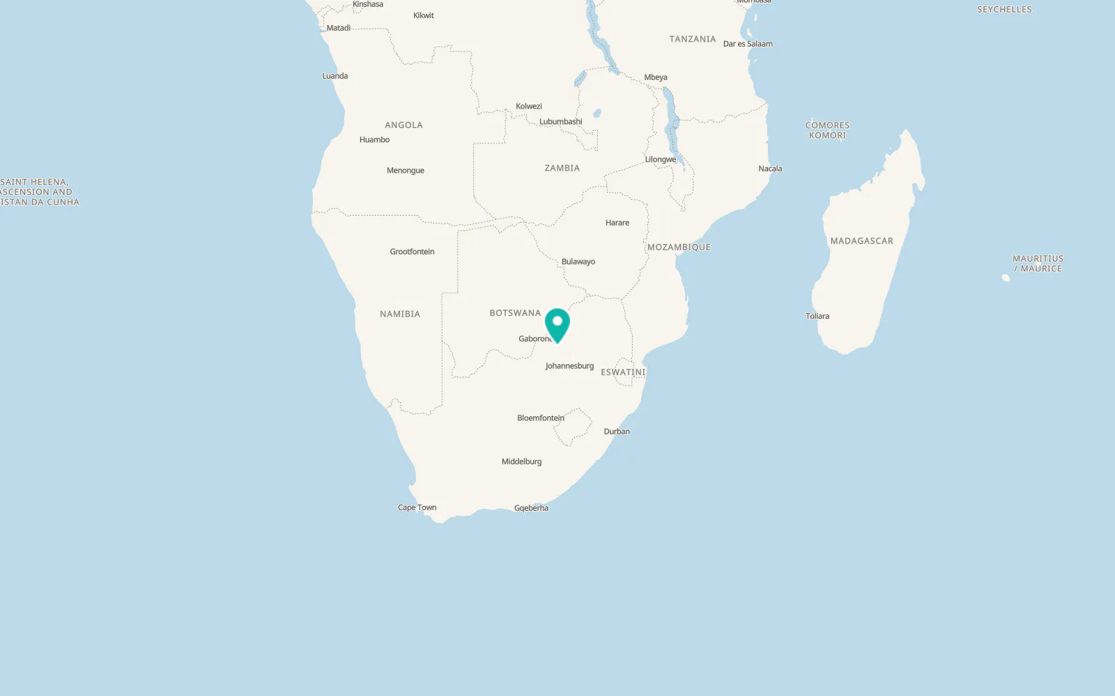 Map of Mogwase