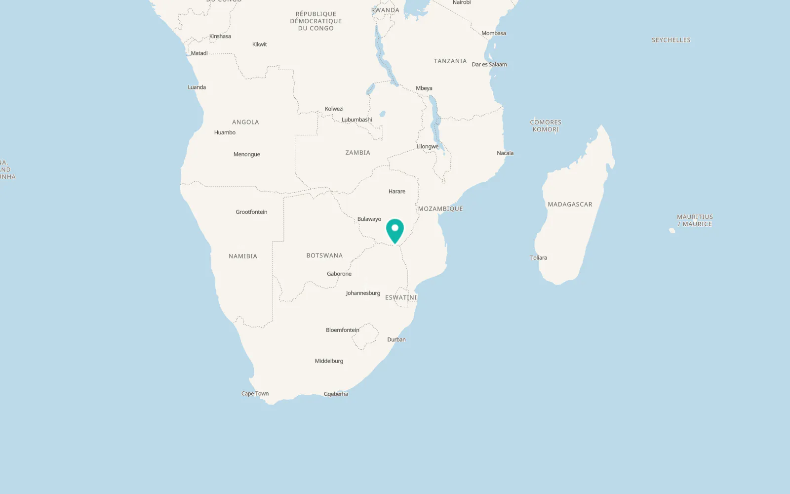 Map of Mutale