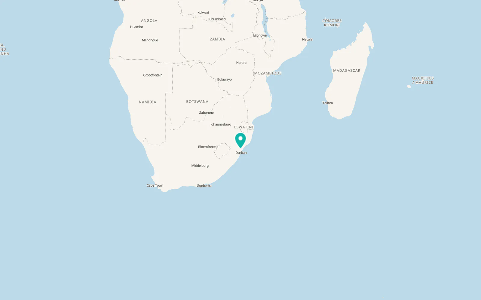 Map of Ndwedwe