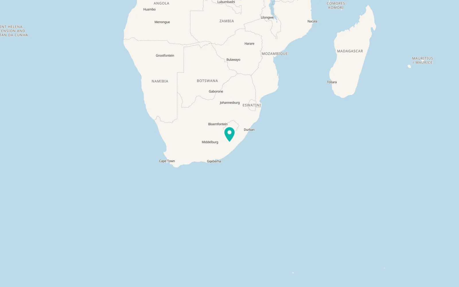 Map of Ngcobo
