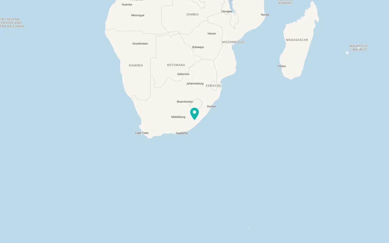 Map of Ngqamakhwe