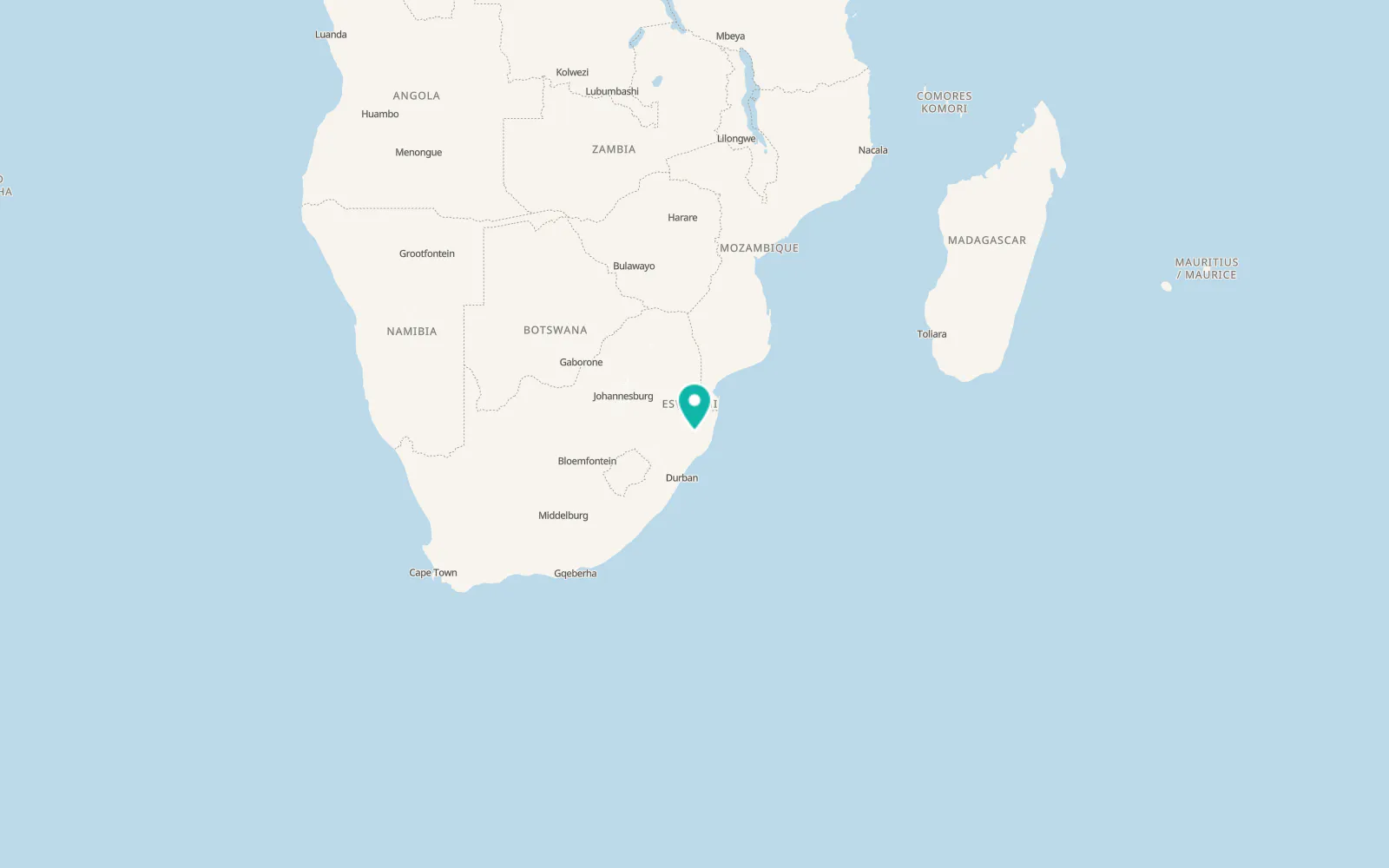 Map of Nongoma