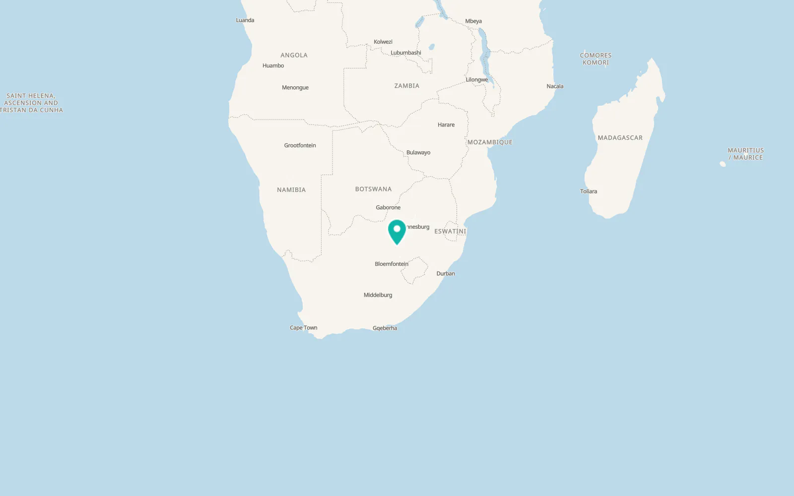 Map of Odendaalsrus