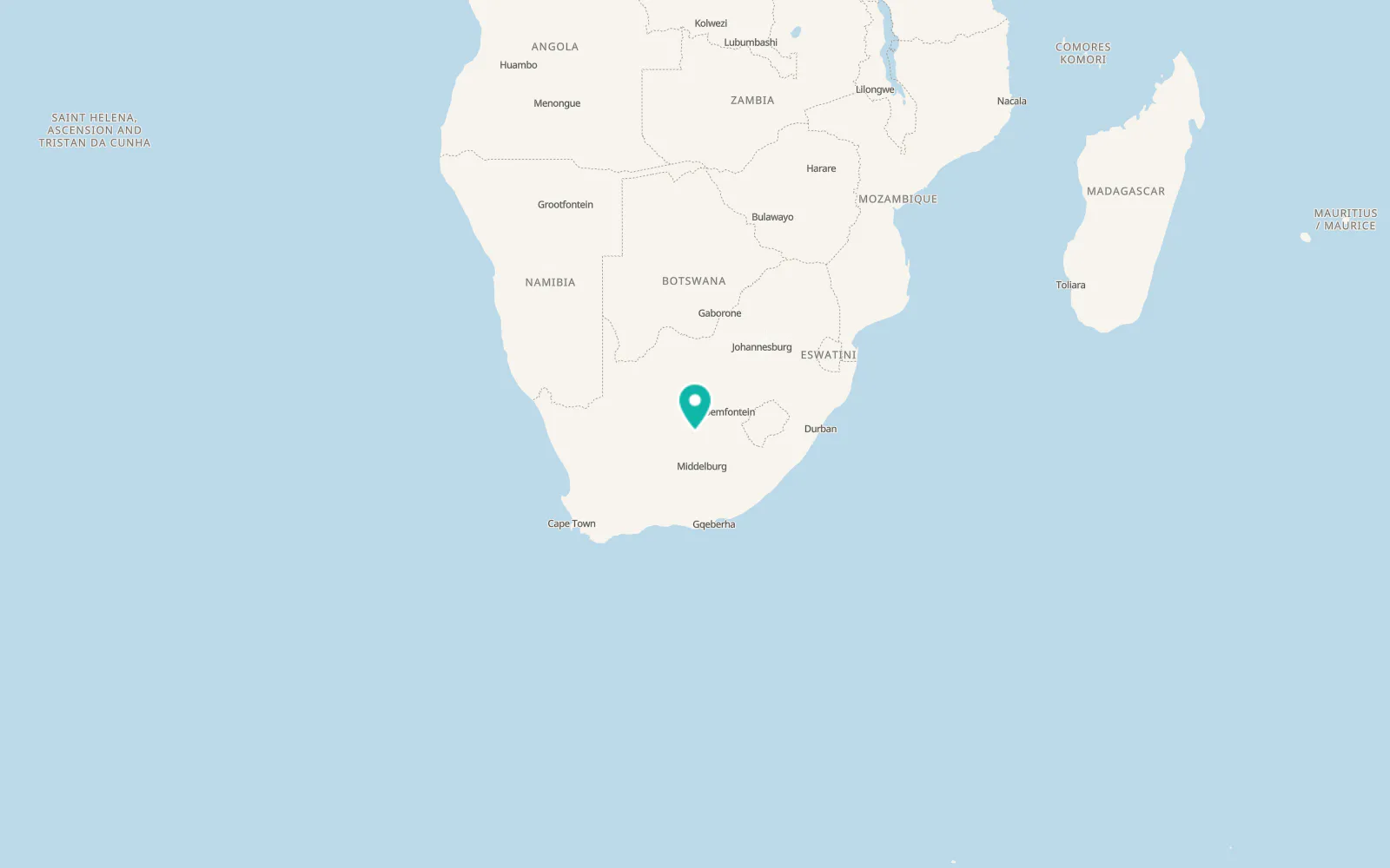 Map of Petrusville