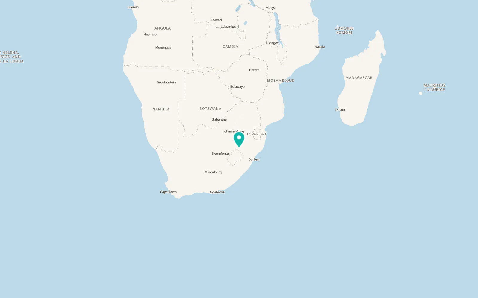 Map of Phuthaditjhaba