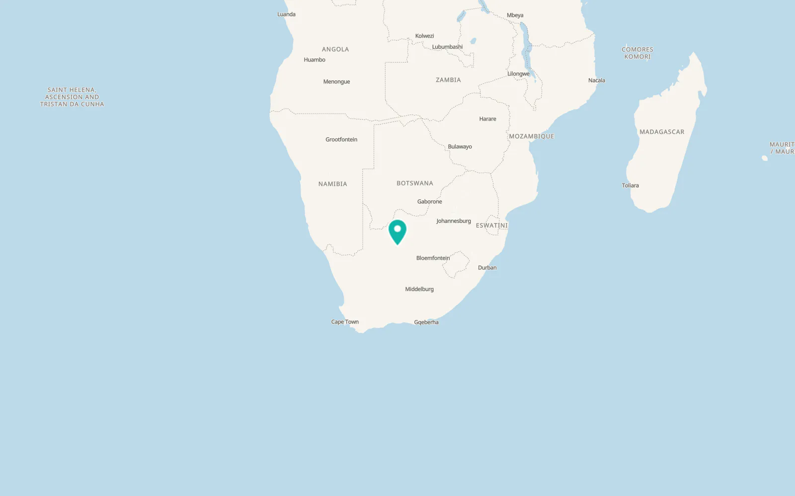 Map of Postmasburg