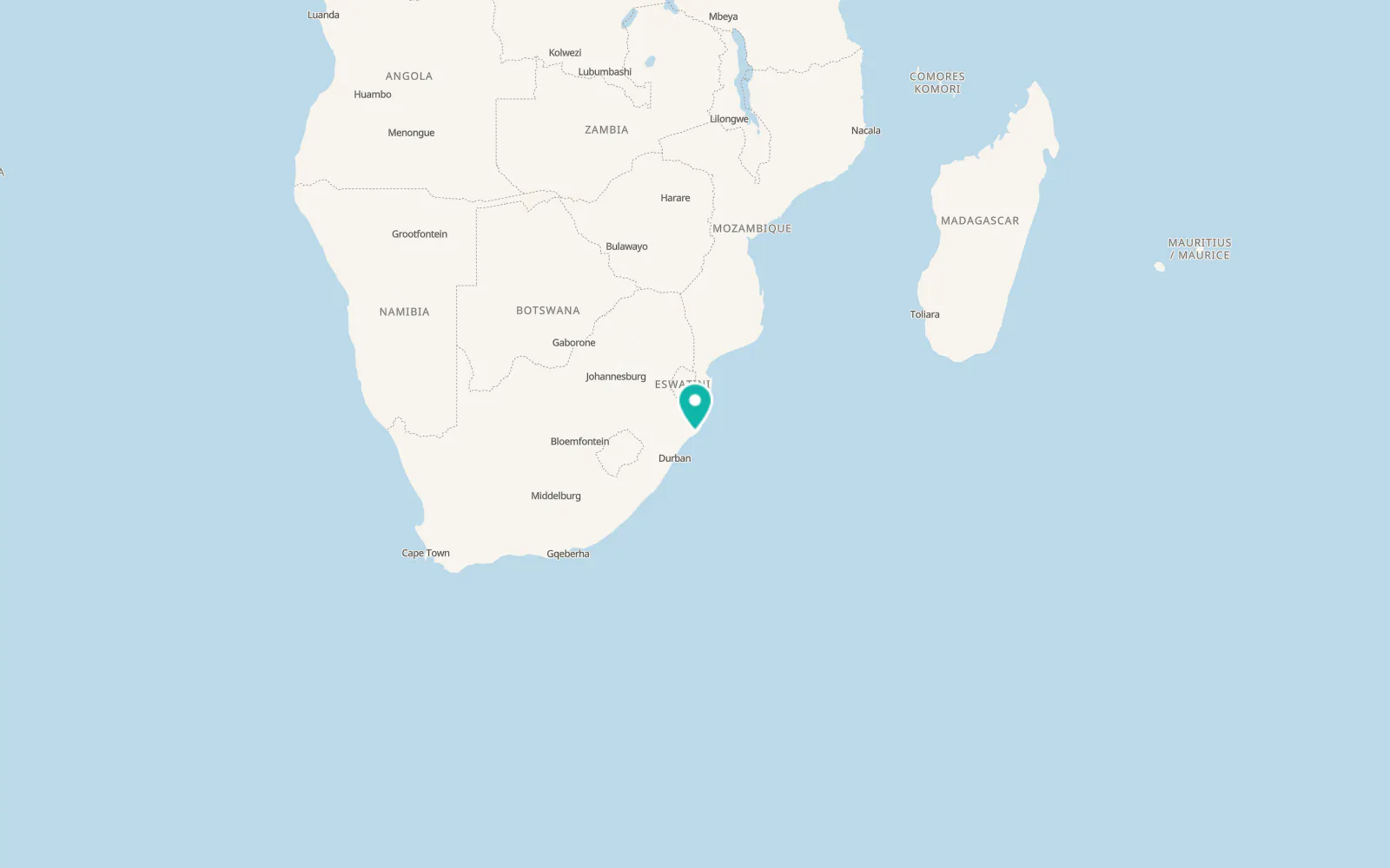 Map of Richards Bay