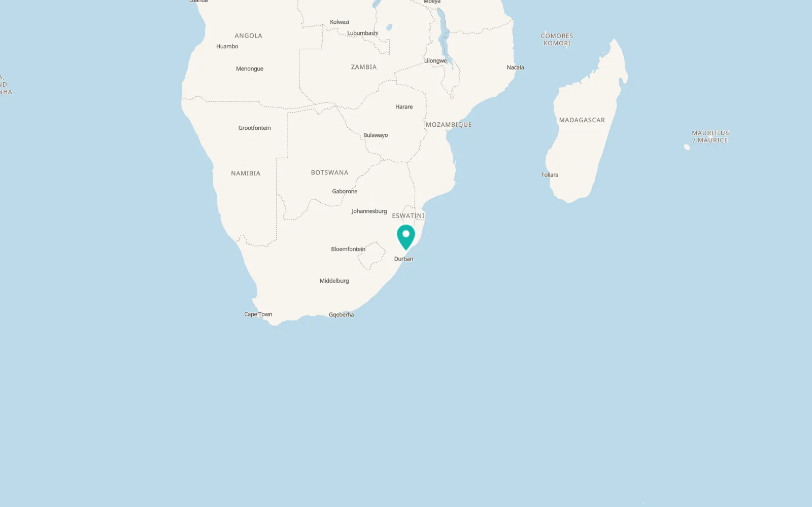 Map of Shakaskraal