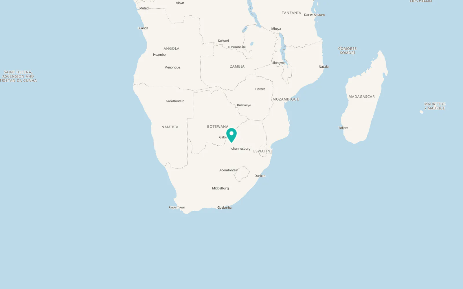 Map of Swartruggens