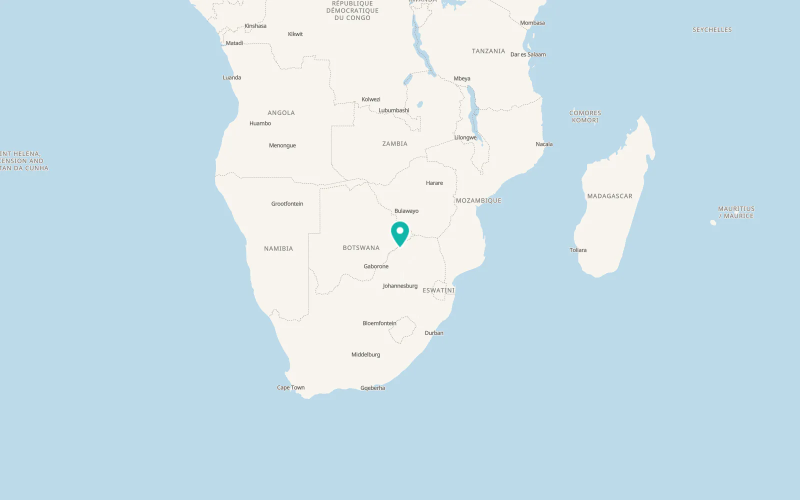 Map of Thabo Mbeki
