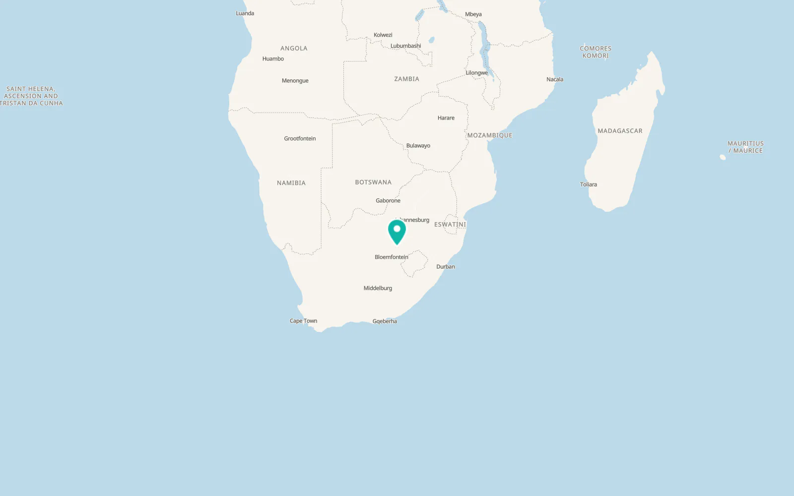 Map of Theunissen