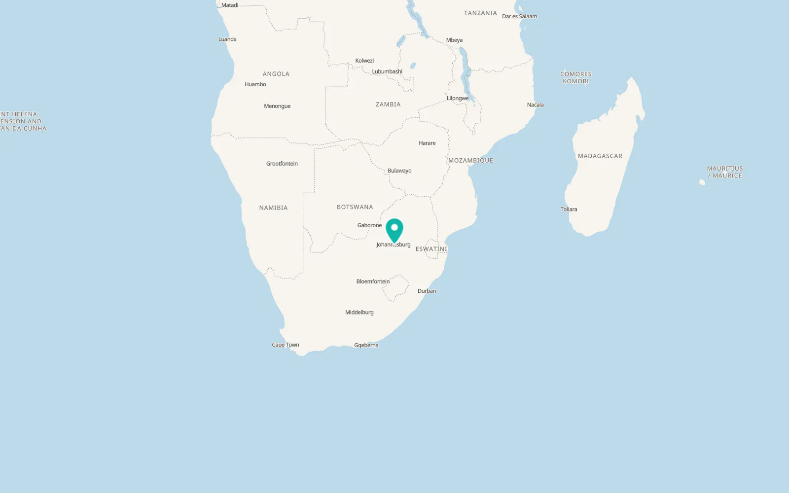 Map of Tokoza