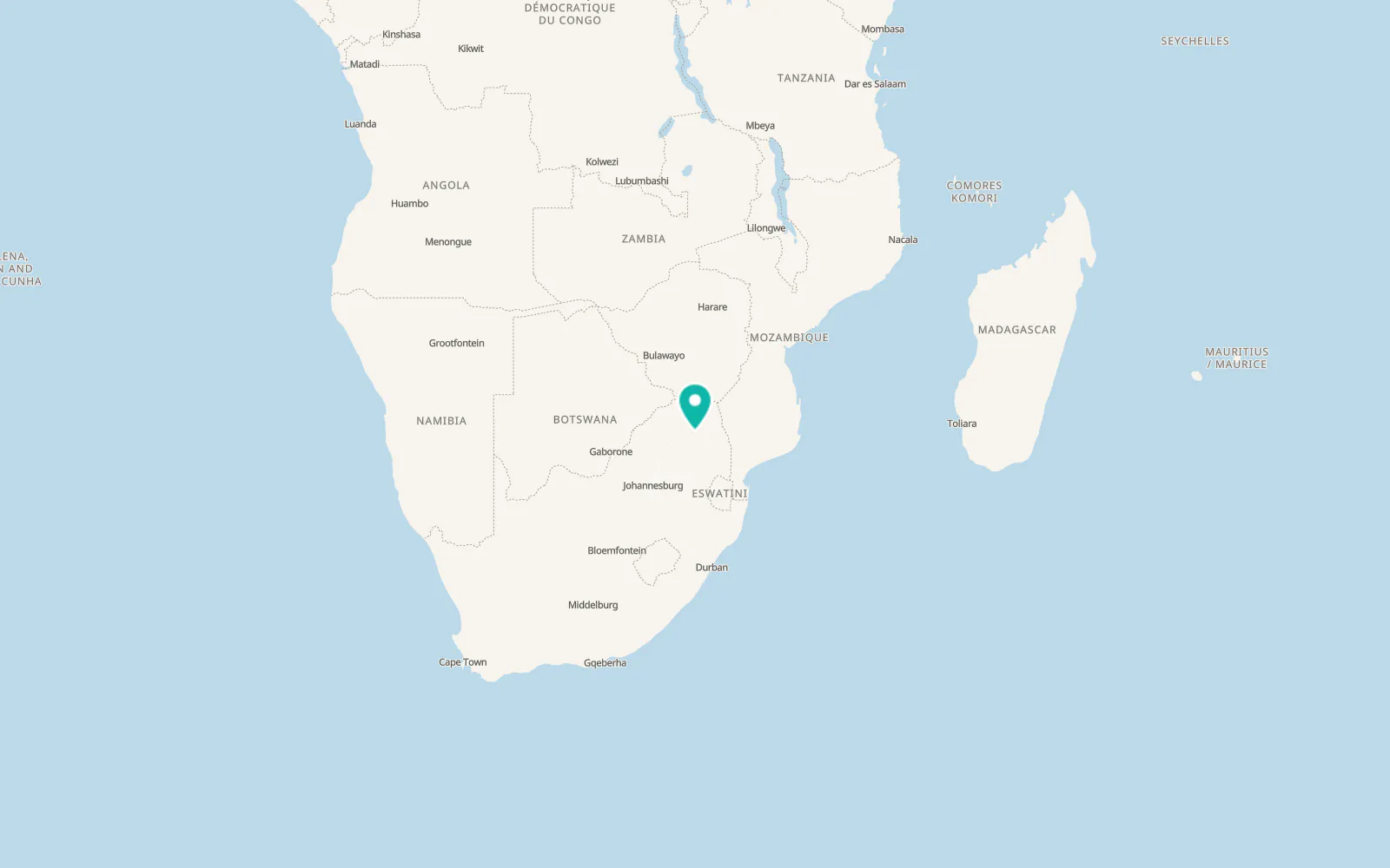 Map of Tzaneen