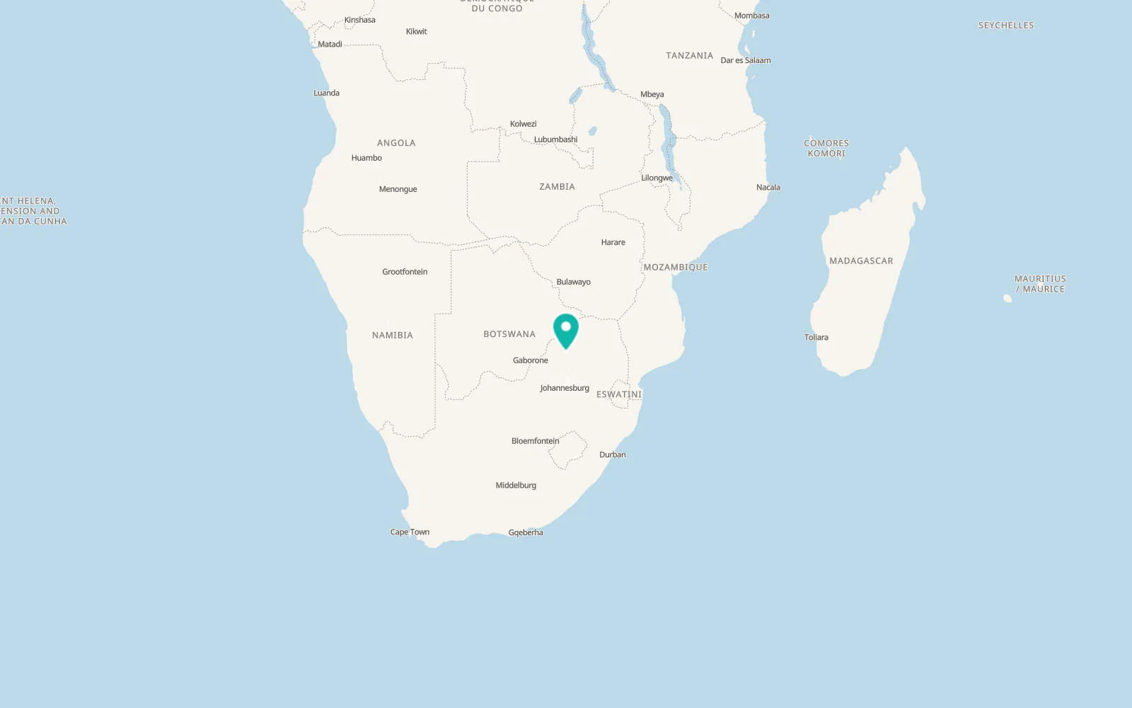 Map of Vaalwater
