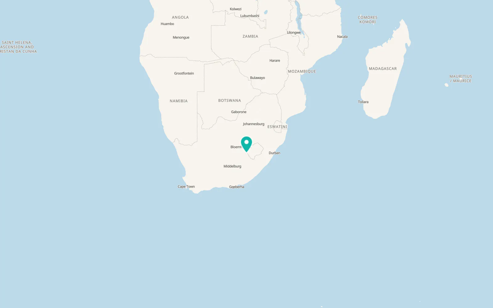 Map of Van Stadensrus