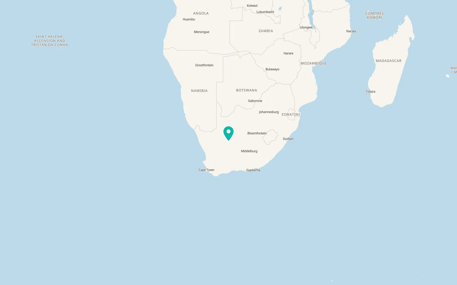 Map of Van Wyksvlei