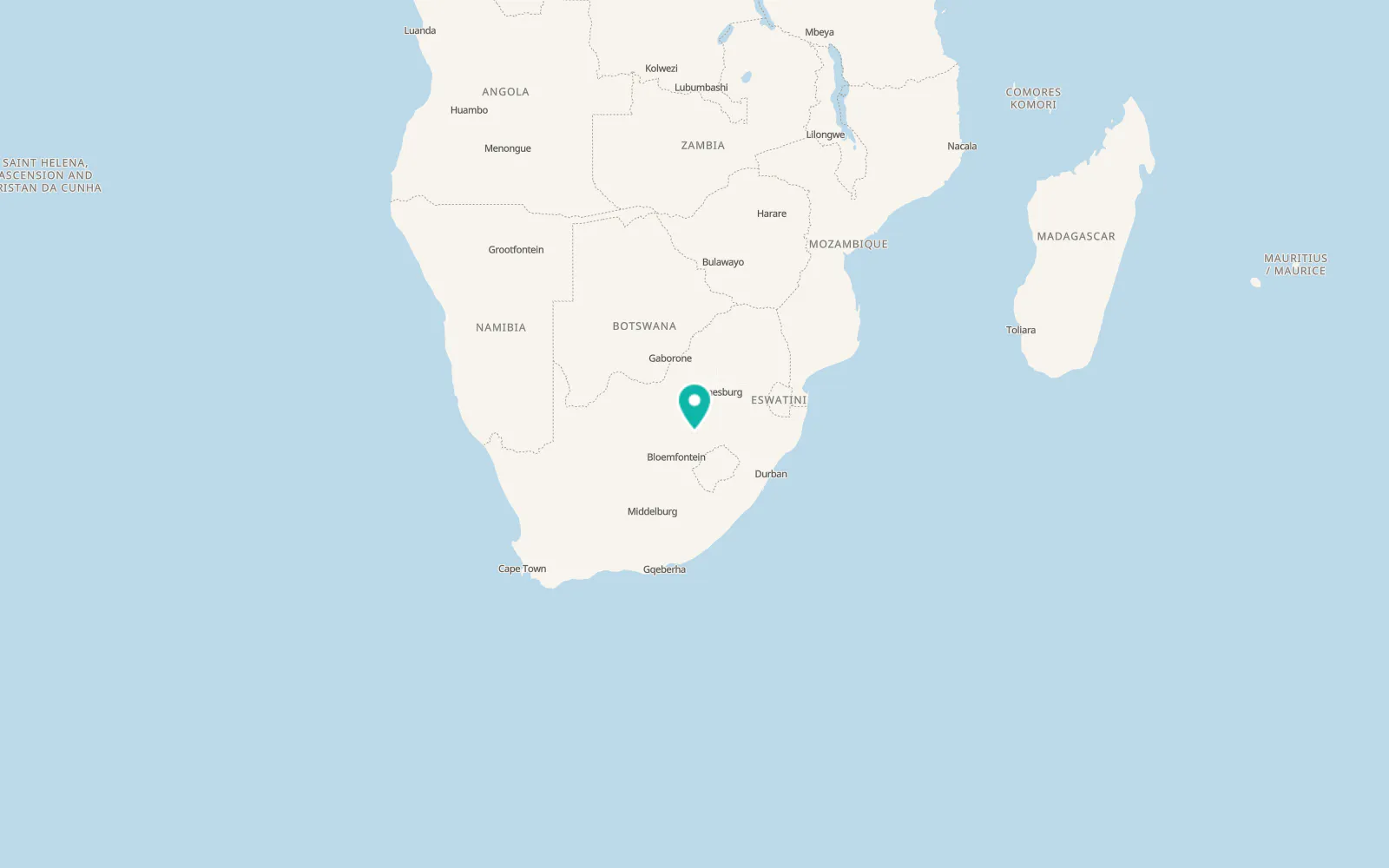 Map of Ventersburg