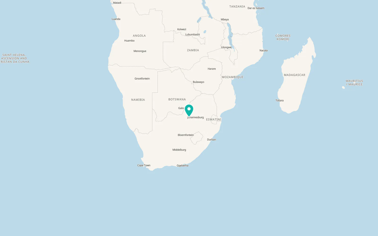 Map of Ventersdorp