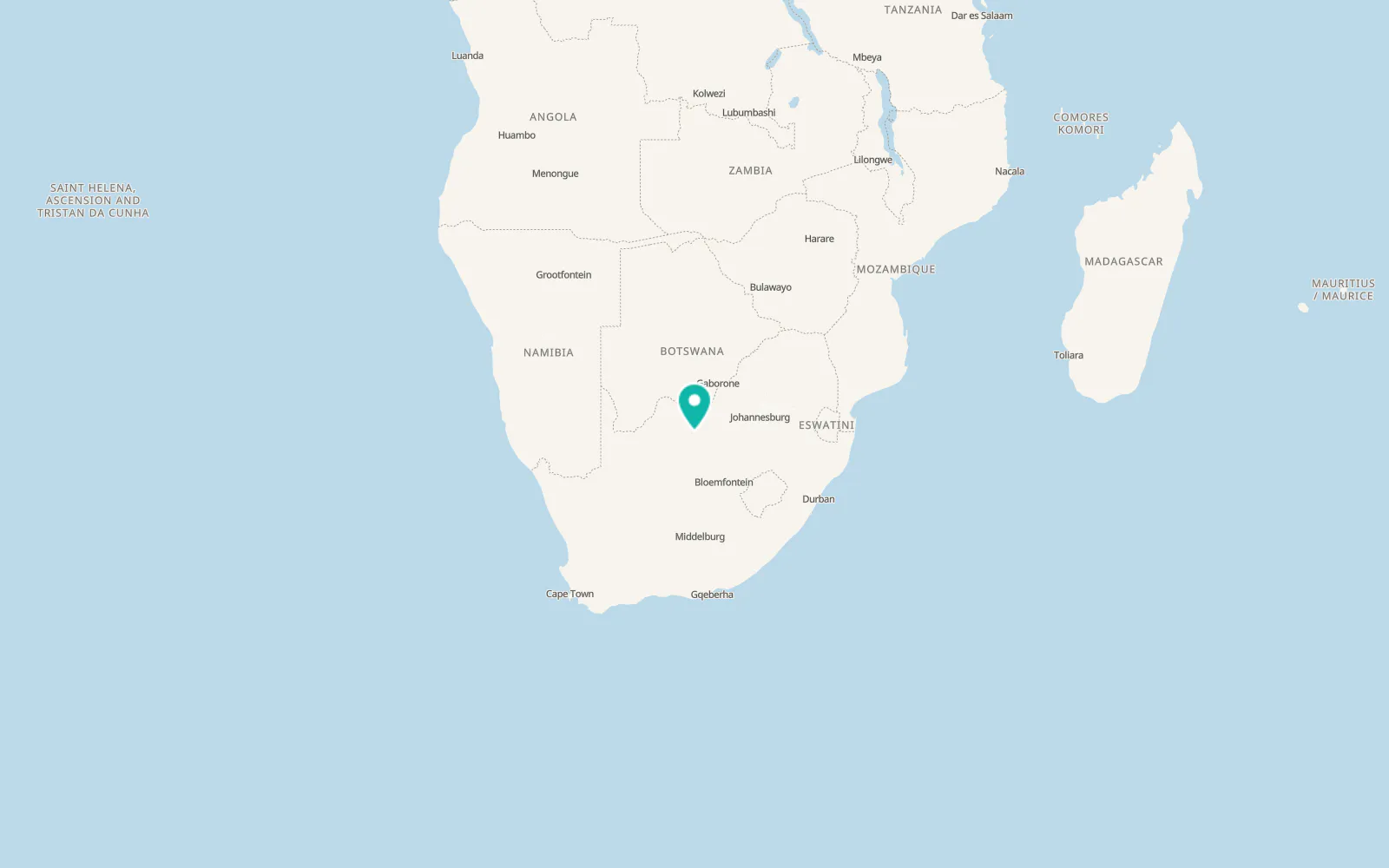 Map of Vryburg