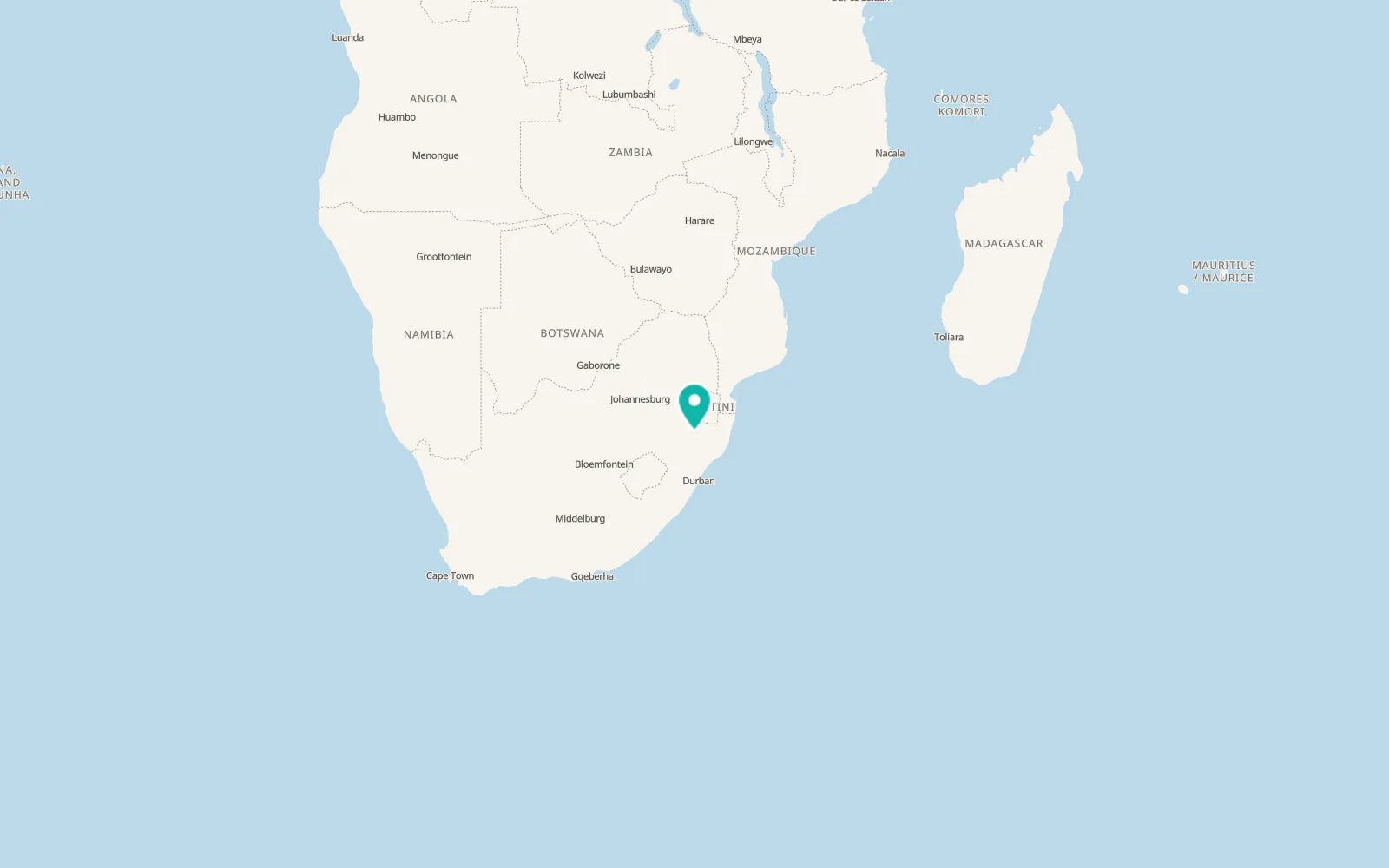 Map of Vryheid