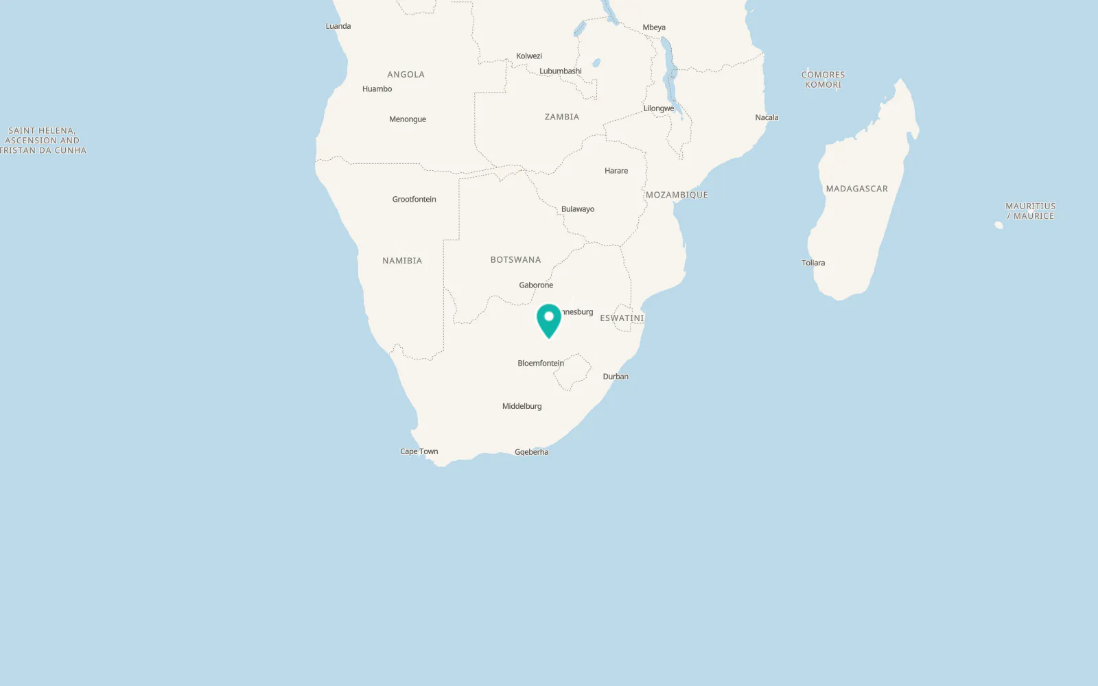 Map of Welkom