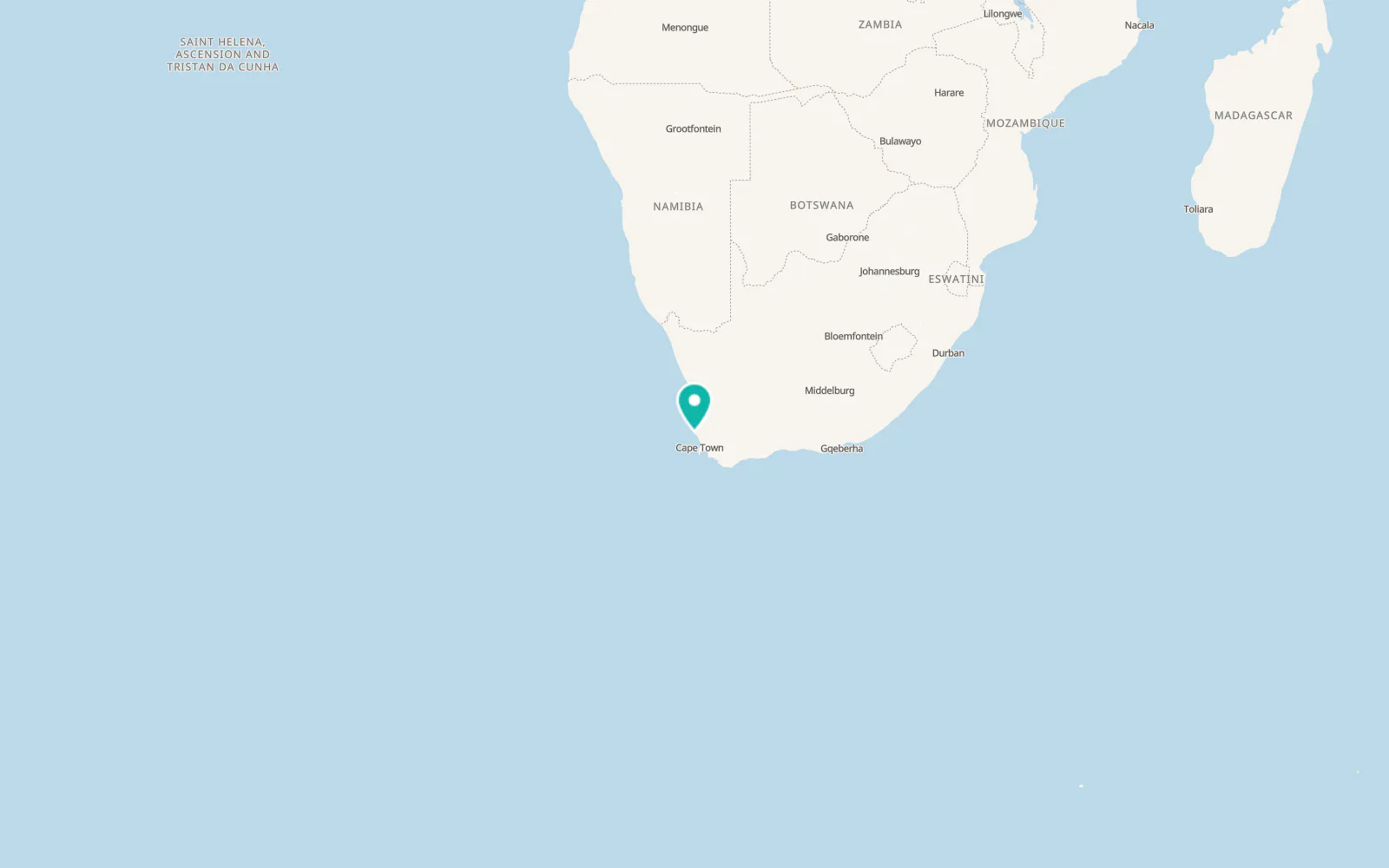 Map of Yzerfontein