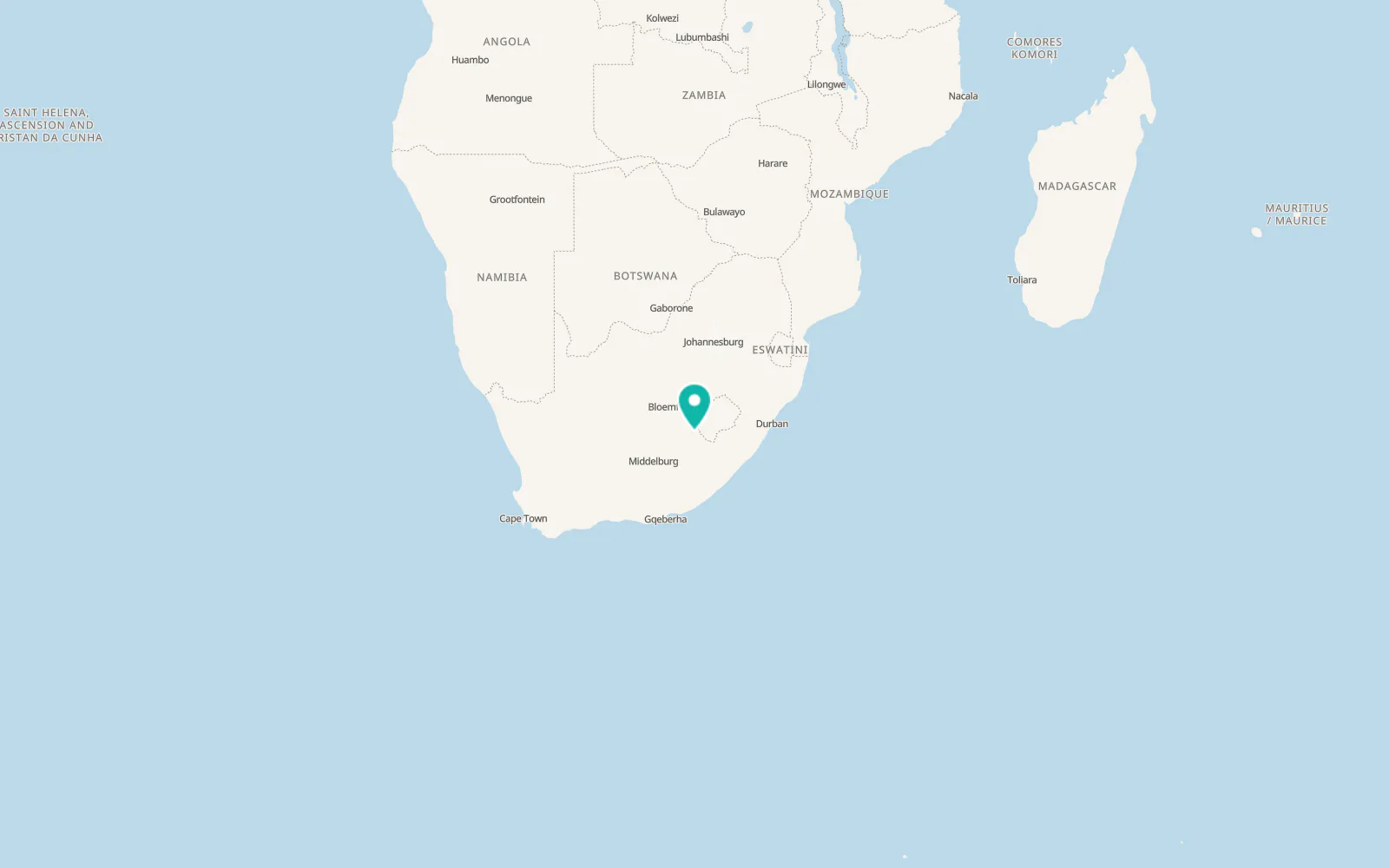 Map of Zastron