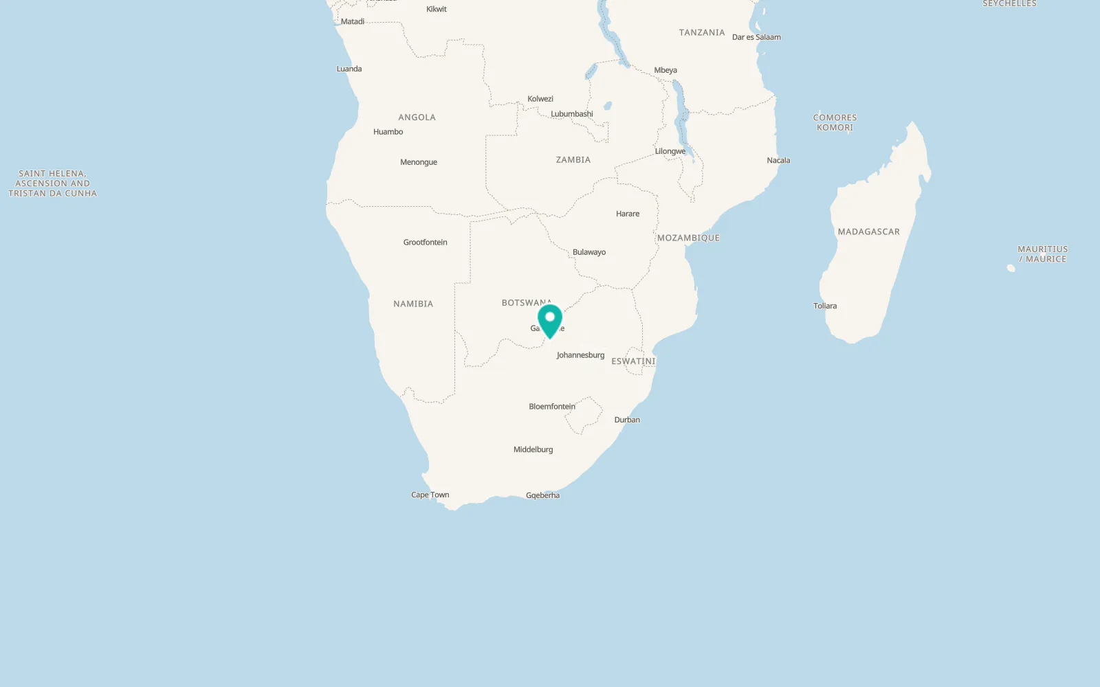 Map of Zeerust